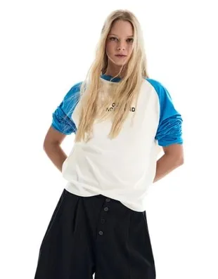 Лонгслив с контрастным принтом- Заказать в России