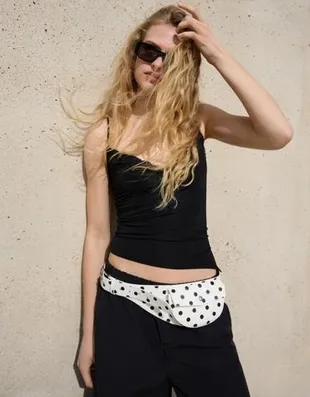 Ремень с карманом в горошек- Заказать в России