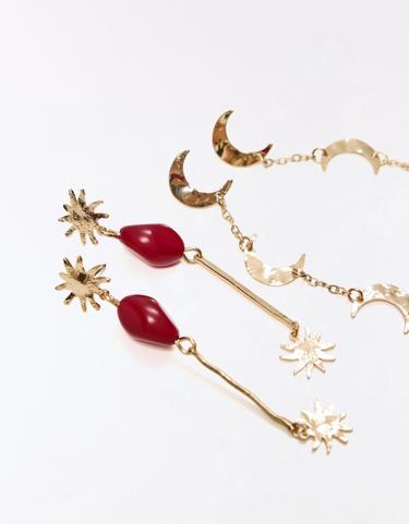 Bershka Набор из двух пар длинных серег