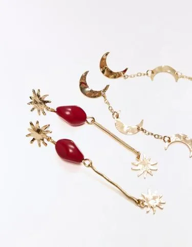 Набор из двух пар длинных серег- Заказать в России