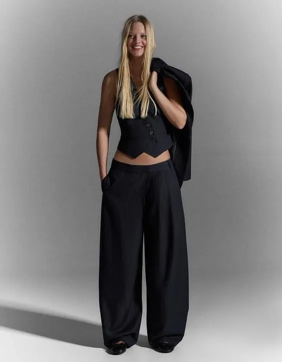 Брюки из струящейся ткани с запахом- Заказать в России