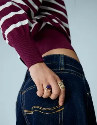 Набор из 4 кольцев с стразами