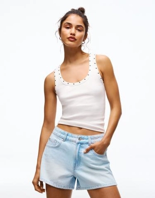 Bershka Джинсовые шорты в стиле 90-х