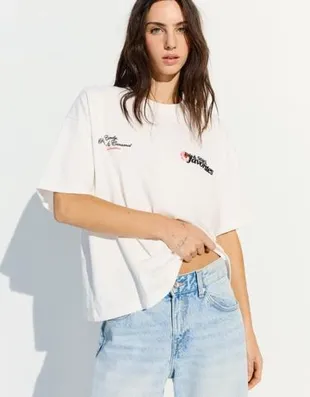 Футболка с короткими рукавами oversize- Заказать в России