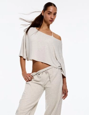 Bershka Асимметричная футболка с короткими рукавами