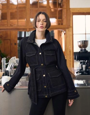 Bershka Джинсовая куртка с ремнем купить с доставкой.