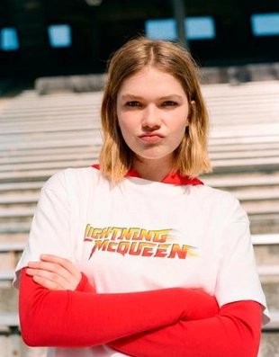 Bershka Футболка оверсайз с короткими рукавами и принтом «тачки»