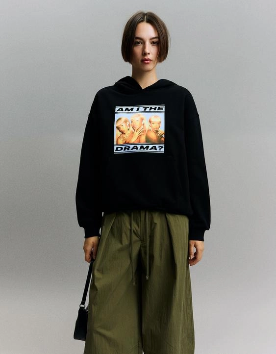 Bershka Худи CARDI B с принтом