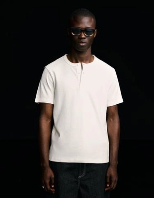 Bershka Футболка с короткими рукавами и рифленым узором