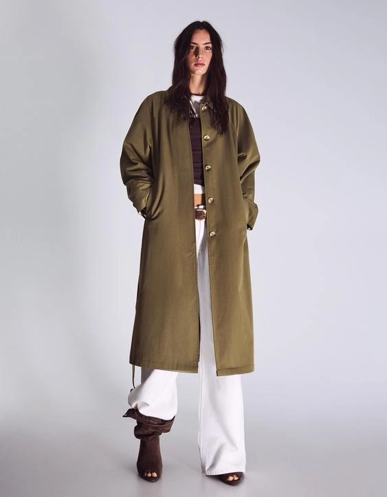 Bershka Длинный тренч