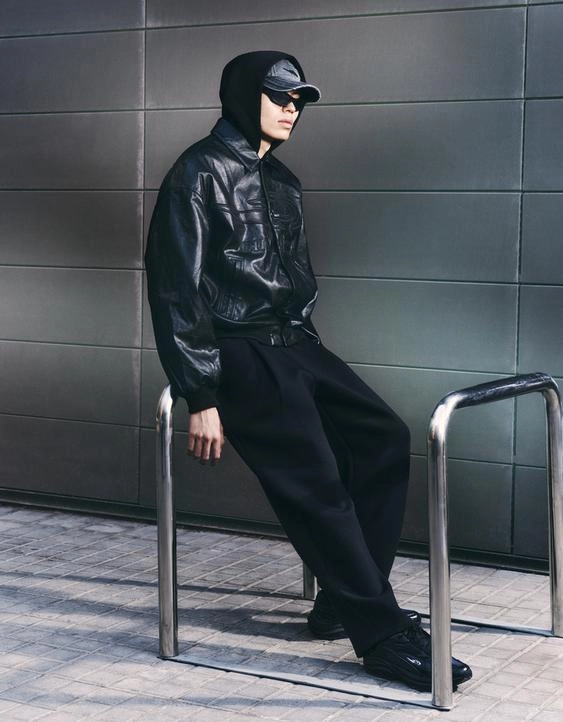 Bershka Куртка из искусственной кожи кожи OUT OF CORE