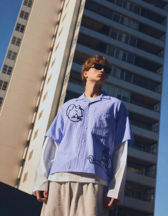 Bershka Рубашка с короткими рукавами TOM & JERRY