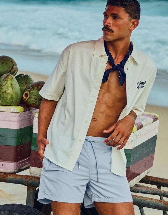 Bershka Рубашка с короткими рукавами и вышивкой