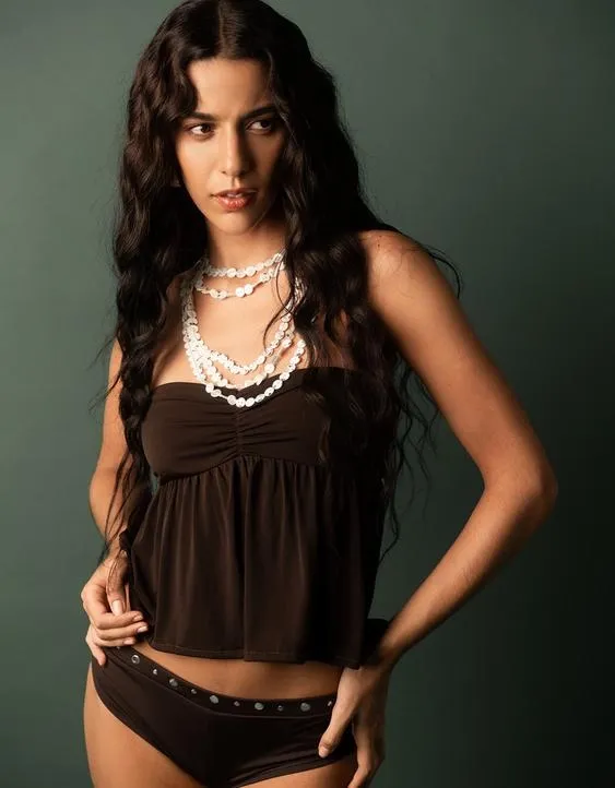 Топ бандо с узлом сзади- Заказать в России