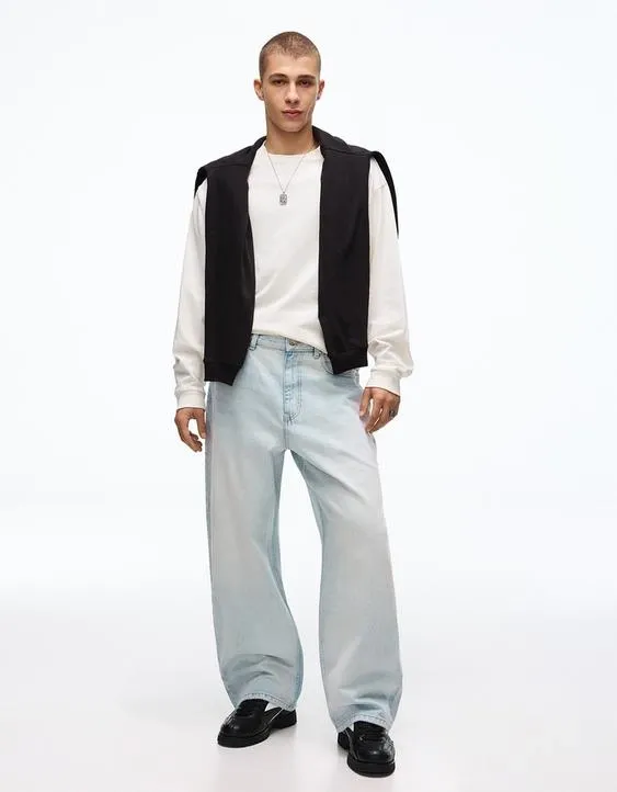 Джинсы barrel с вышивкой- Заказать в России