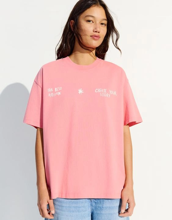 Bershka Футболка с эффектом потертости