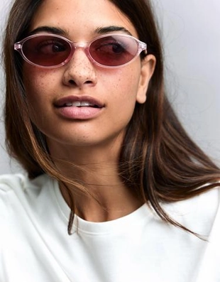 Bershka Солнцезащитные очки в овальной пластиковой оправе