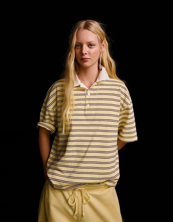 Bershka Футболка с воротником поло