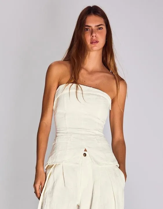 Джинсовый топ-бандо- Заказать в России