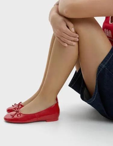 Балетки с бантом- Заказать в России