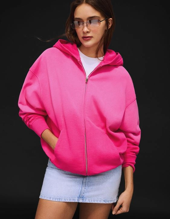 Bershka Худи оверсайз на молнии