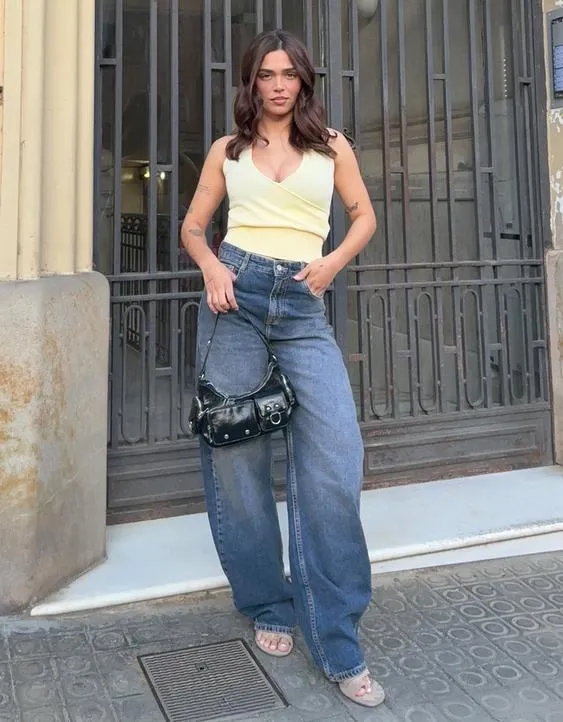 Джинсы barrel с высокой посадкой- Заказать в России