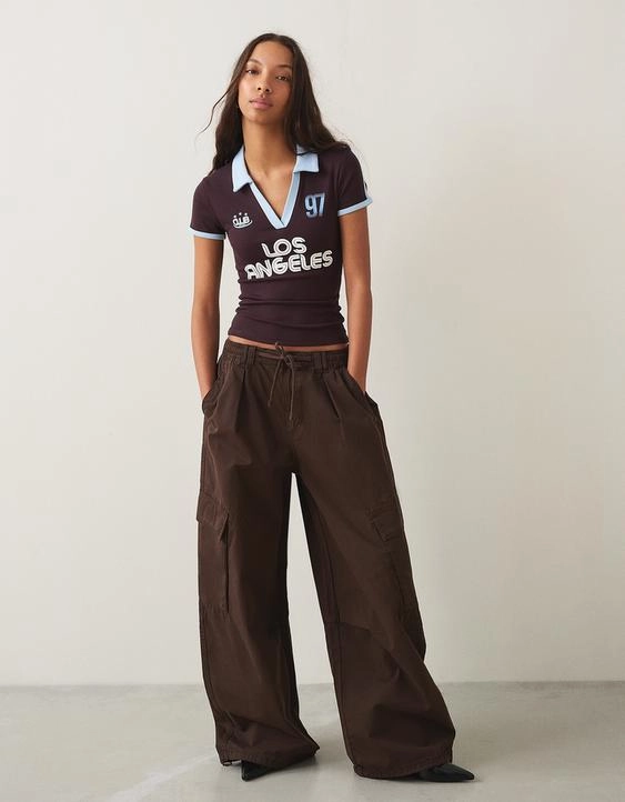 Bershka Брюки карго-парашюты