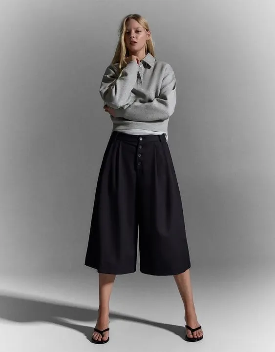 Шорты-кюлоты в полоску- Заказать в России