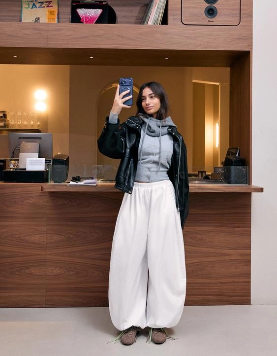 Bershka Брюки-блумеры из поплина