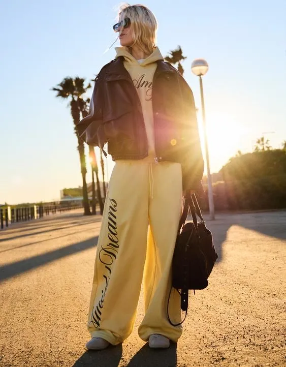 Брюки barrel из мягкой ткани с принтом- Заказать в России