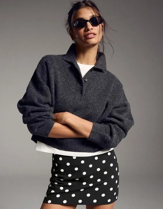 Мини-юбка-шорты с пряжкой- Заказать в России