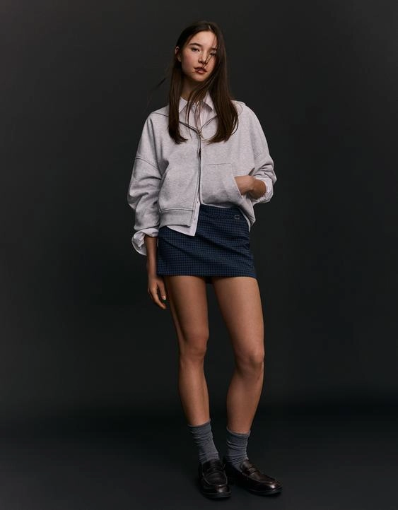 Bershka Мини-юбка-шорты с пряжкой