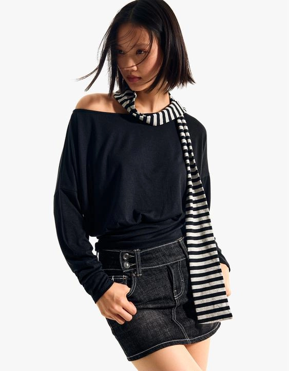 Bershka Джинсовая юбка-шорты купить с доставкой.