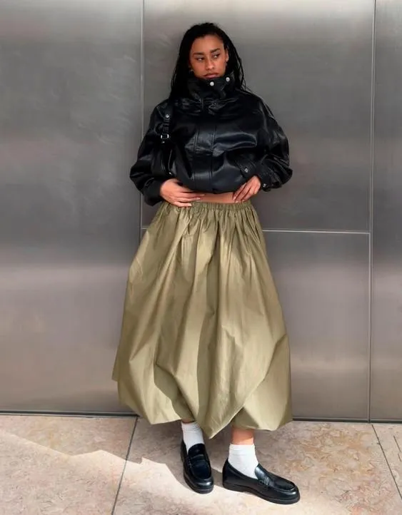 Юбка миди объемного кроя- Заказать в России