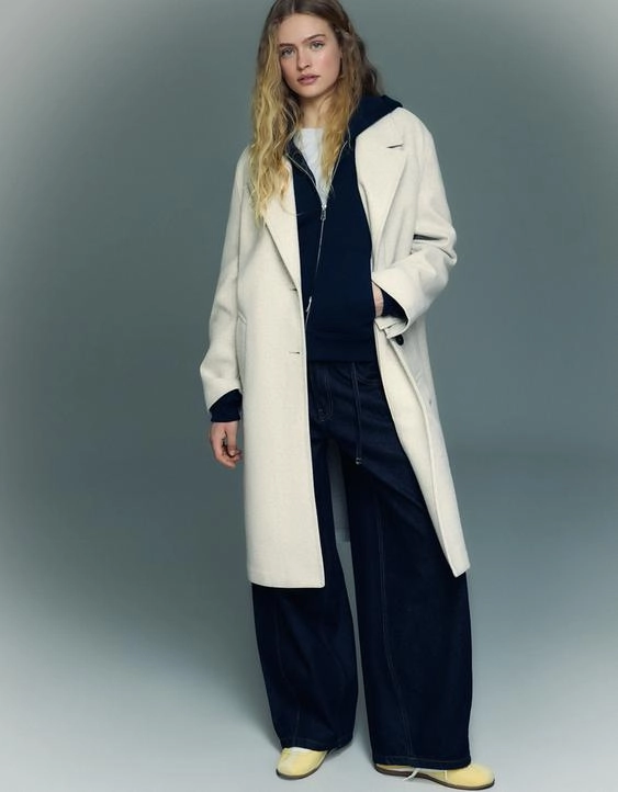 Bershka Длинное пальто SOFT купить с доставкой.