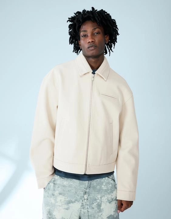 Bershka Куртка из фетра на молнии