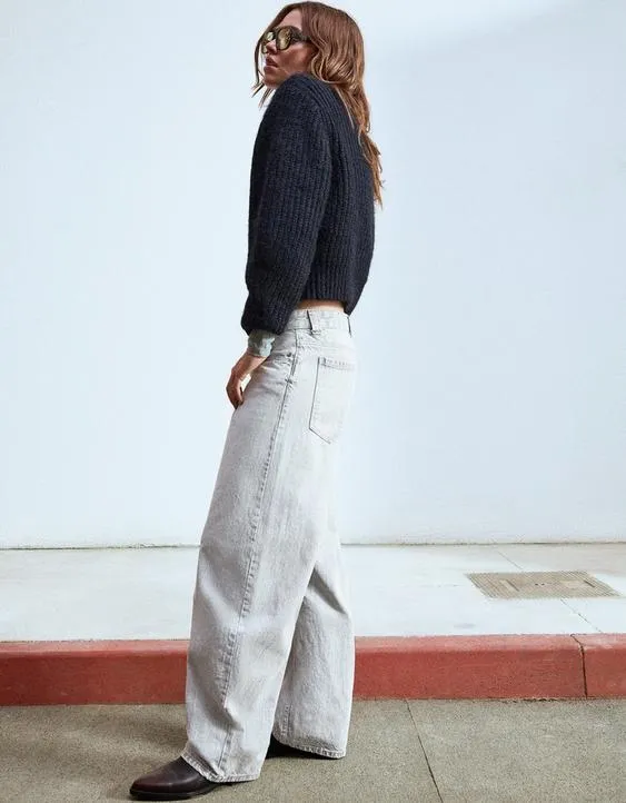 Джинсы barrel с высокой посадкой- Заказать в России