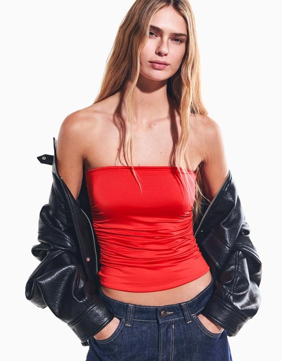 Bershka Топ-бандо со сборками