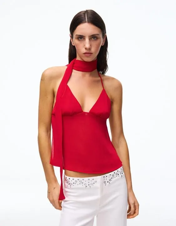 Топ-шарф на бретелях- Заказать в России