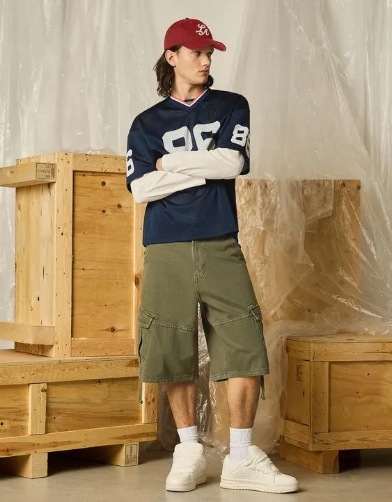 Джинсовые шорты-парашюты карго- Заказать в России