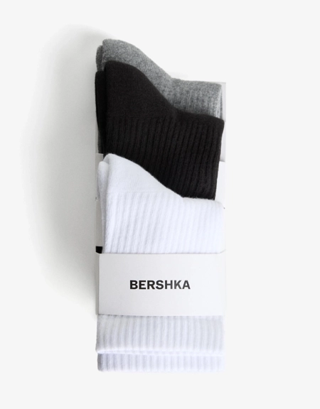 Bershka Набор из 3 пар носков в спортивном стиле