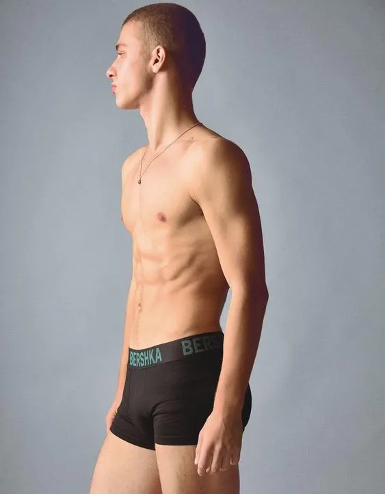 Набор из трех трусов-боксеров с поясом из ткани с принтом- Заказать в России