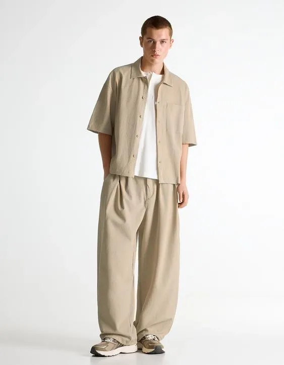 Плиссированные полуджоггеры объемного кроя