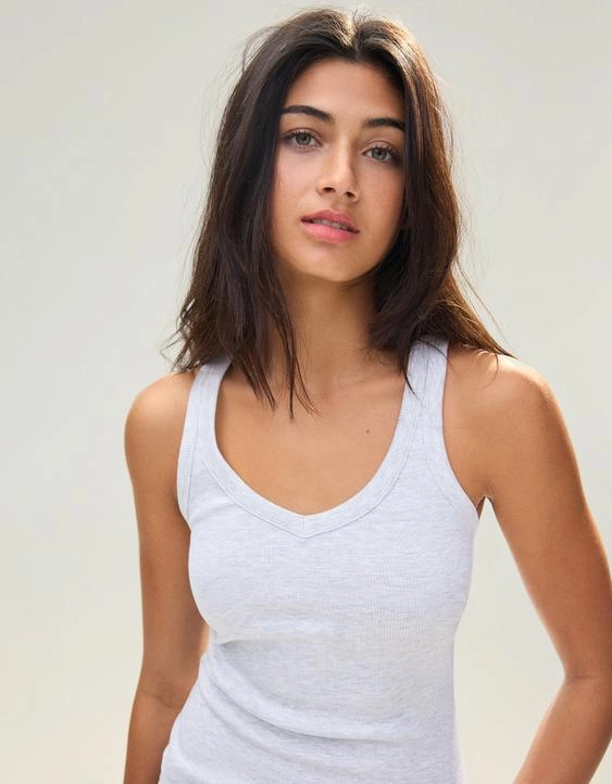 Bershka Базовая майка в рубчик