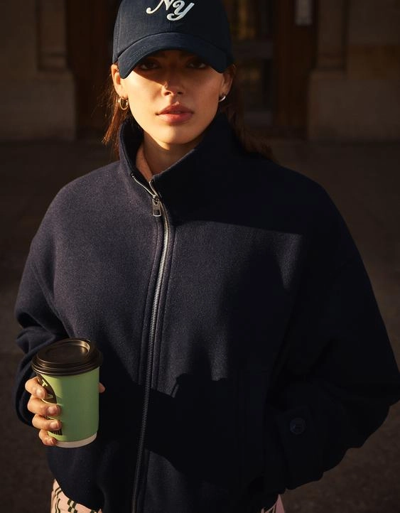 Bershka Куртка софт-тач на молнии