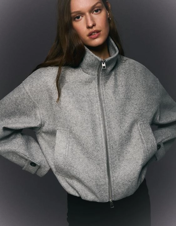 Bershka Куртка софт-тач на молнии