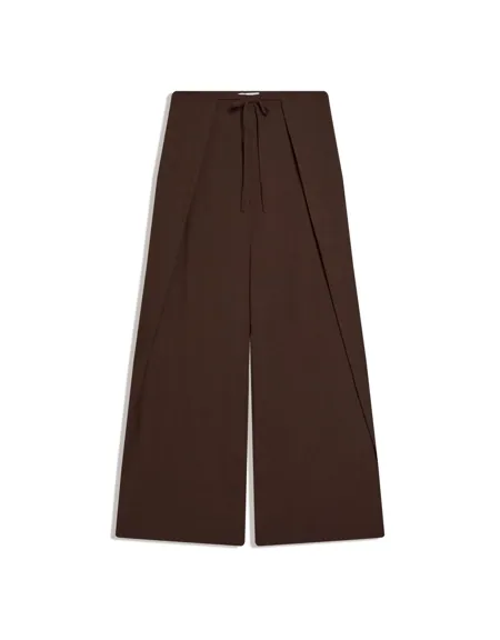 Брюки в стиле рустик с широкими штанинами и складками- Заказать в России