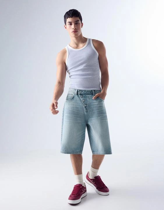 Bershka Двубортные шорты-баллоны