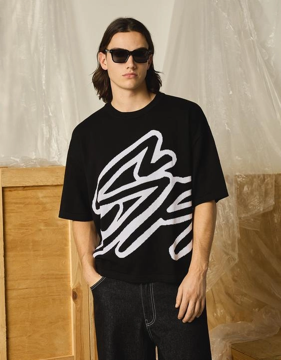 Bershka Футболка с принтом купить с доставкой.