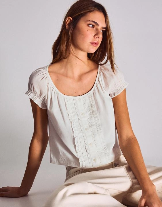 Bershka Блуза с короткими рукавами купить с доставкой.